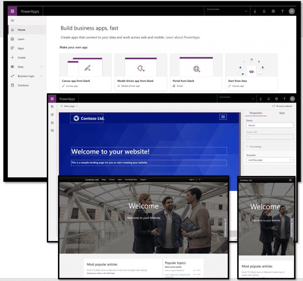powerapps responsive layout
