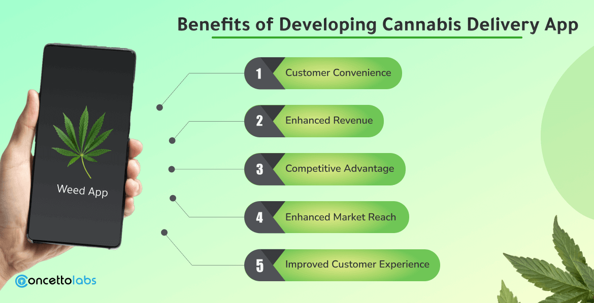 Benefits of Developing a Cannabis Delivery App