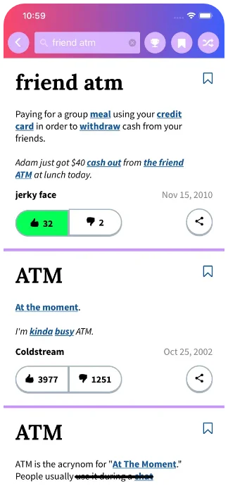 Urban Dictionary App