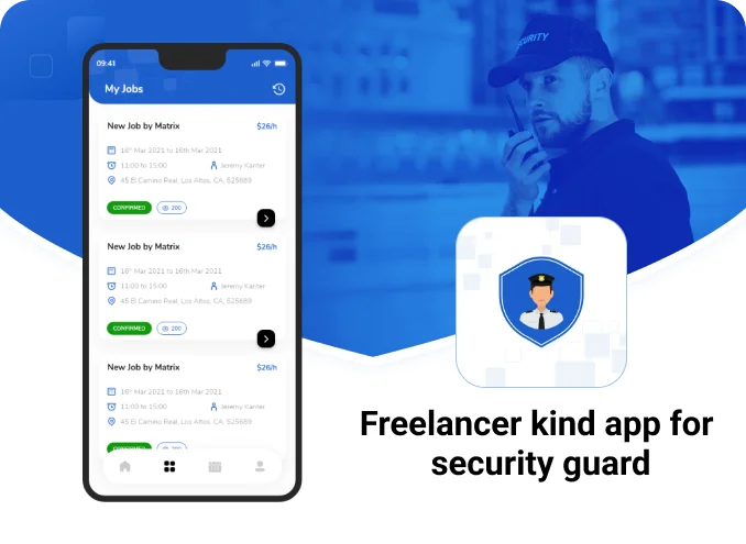 Freelancer kind app for Security Guards