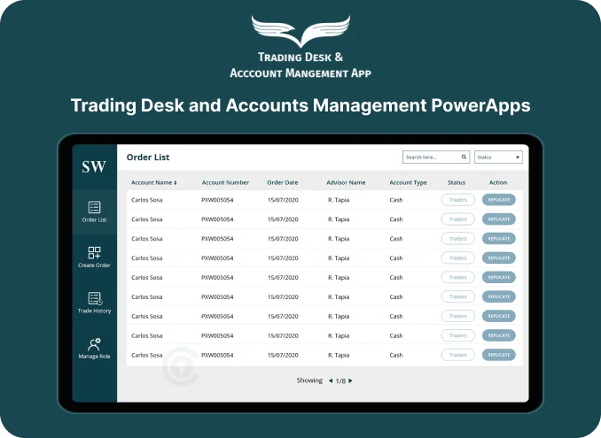 Trading Desk and Accounts Management PowerApps