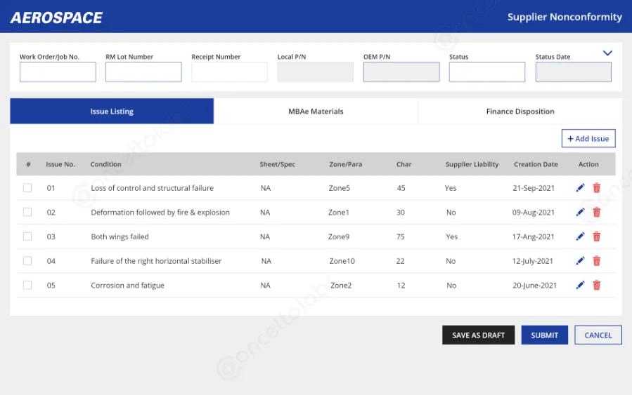 Aeronautical Parts Quality Inspection Tool