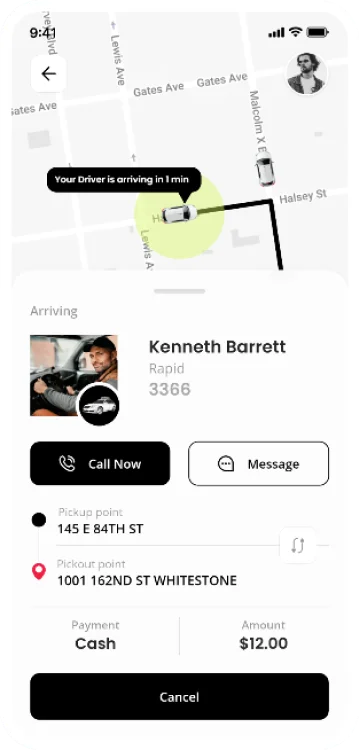 On Demand Cab Service App