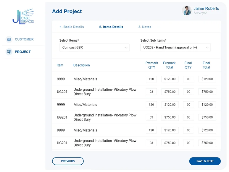 Cable Surveying and Intallation PowerApps