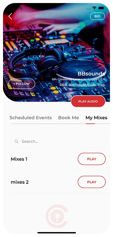 LIVE DJ Concerts App Development